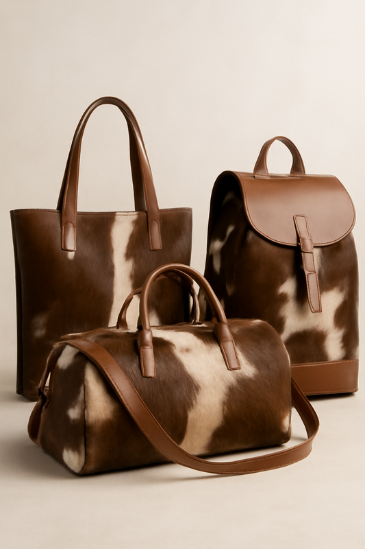 Handmade-Cowhide-Backpacks-Artisan-Leather-Travel-Bags-FREE-SHPPING Cowhide Kingdom