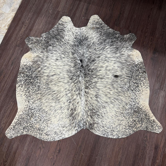 Genuine Cow Hide Rug for Living Room | Black white Natural Hair-On Leather | Handmade Upholstery Area Rug — See Your Order Before Free Shipping