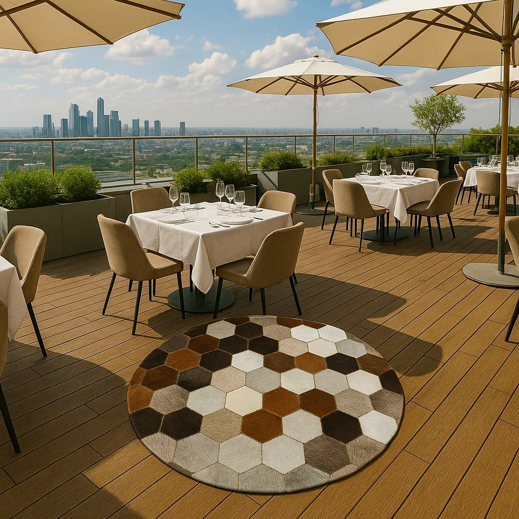 Leather Cowhide Patchwork Rug Cowhide Kingdom