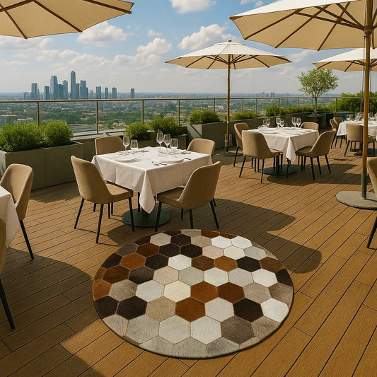 Leather Cowhide Patchwork Rug Cowhide Kingdom