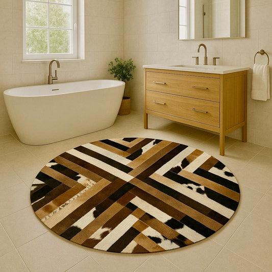 Cowhide Patchwork Rug | Home Decor Cowhide Kingdom