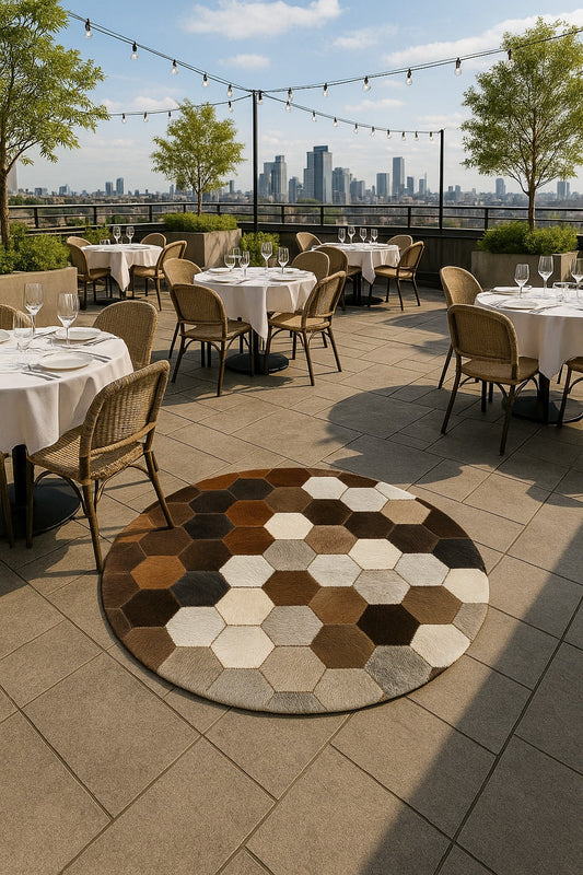 Luxrurious Cowhide Patchwork Rug Cowhide Kingdom