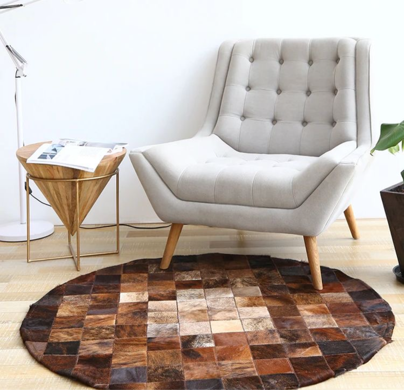 Cowhide Hair Patchwork Rug Home Decor