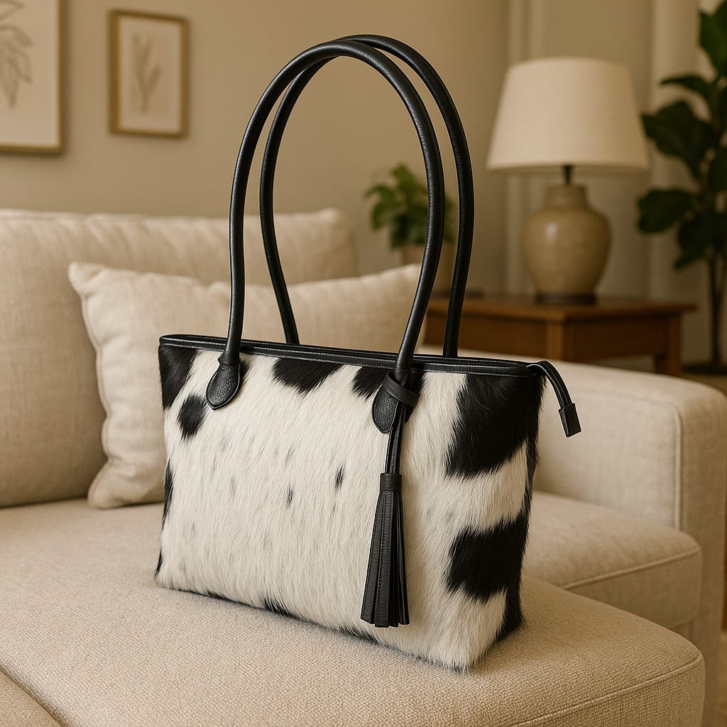 Hair on Cowhide Tote Bag Purse Women Cowhide Kingdom