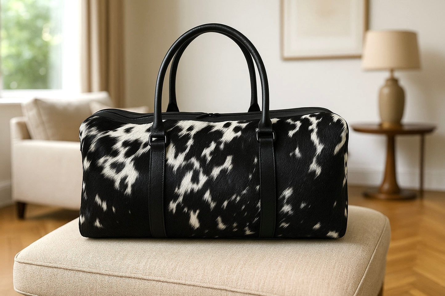 Cowhide Duffel Bag | Travel Bag Cowhide Kingdom