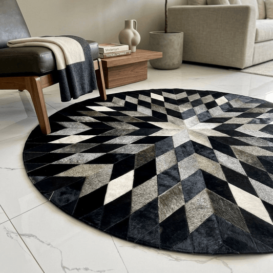 Cowhide Patchwork Rug | Hair on Hide Rug Living Room - Cowhide Kingdom