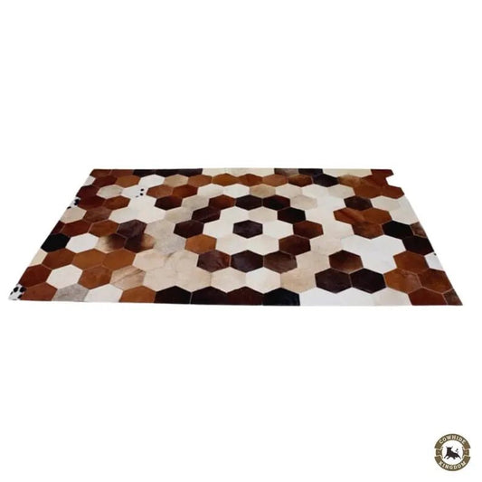 Premium Handmade Cowhide Runner | Patchwork Leather Rug for Entryway, Dining Table & Hallway Styling | Handcrafted Cowhide Patchwork Table Runner – Long Hallway Runner Rug – Rustic Western & Modern Farmhouse Decor - Cowhide Kingdom
