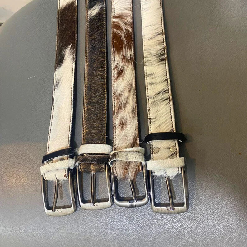 Tricolor Cowhide Belt for Men - Cowhide Kingdom