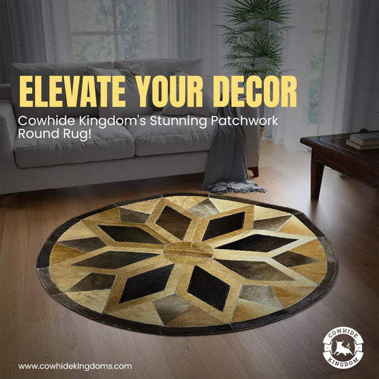 Natural-Cowhide-Handmade-Patchwork-Rug Cowhide Kingdom