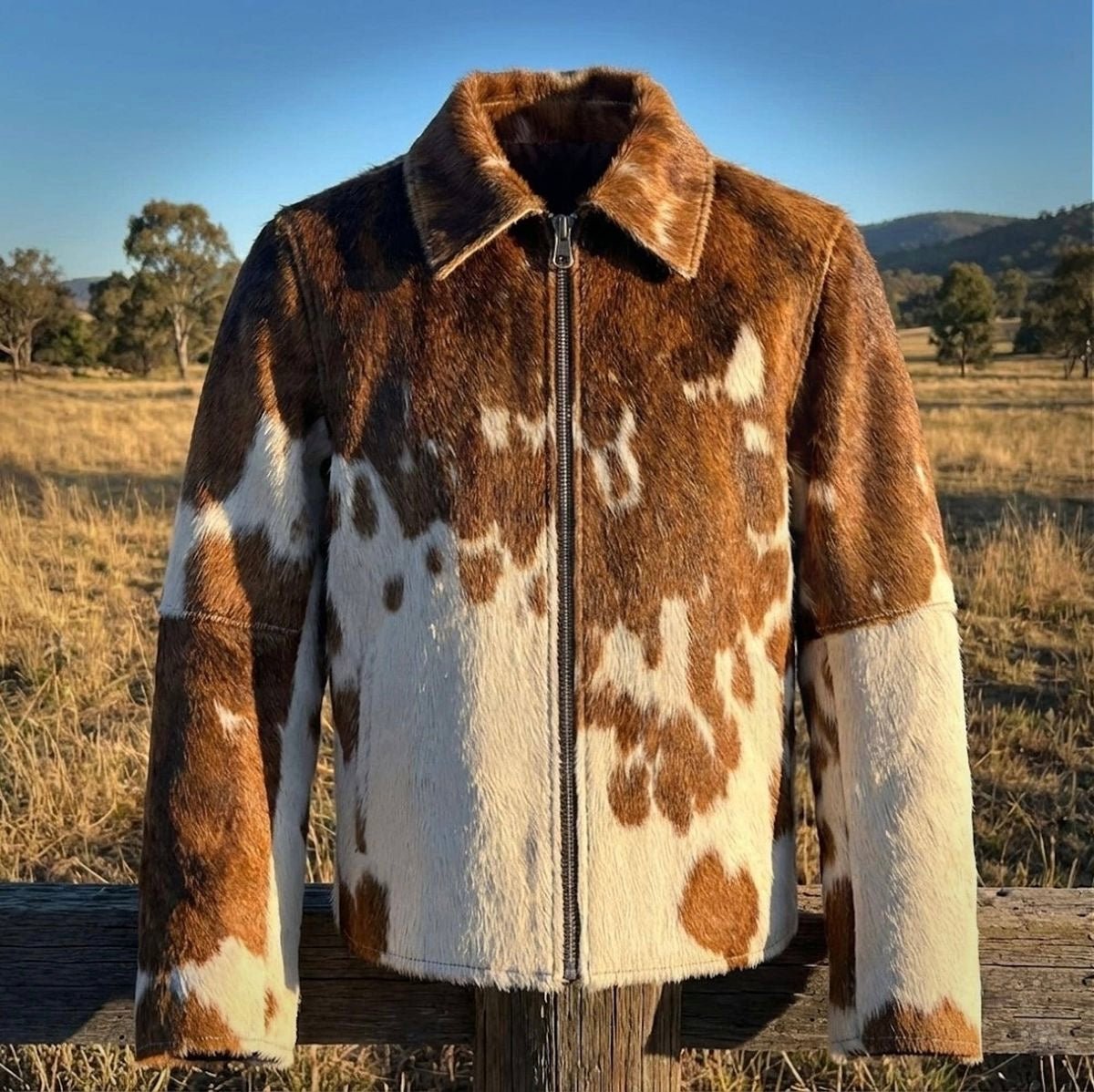 Cowhide Hair on Jacket - Cowhide Kingdom