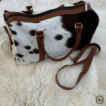 Real Cowhide Weekender Bag - Cowhide Kingdom