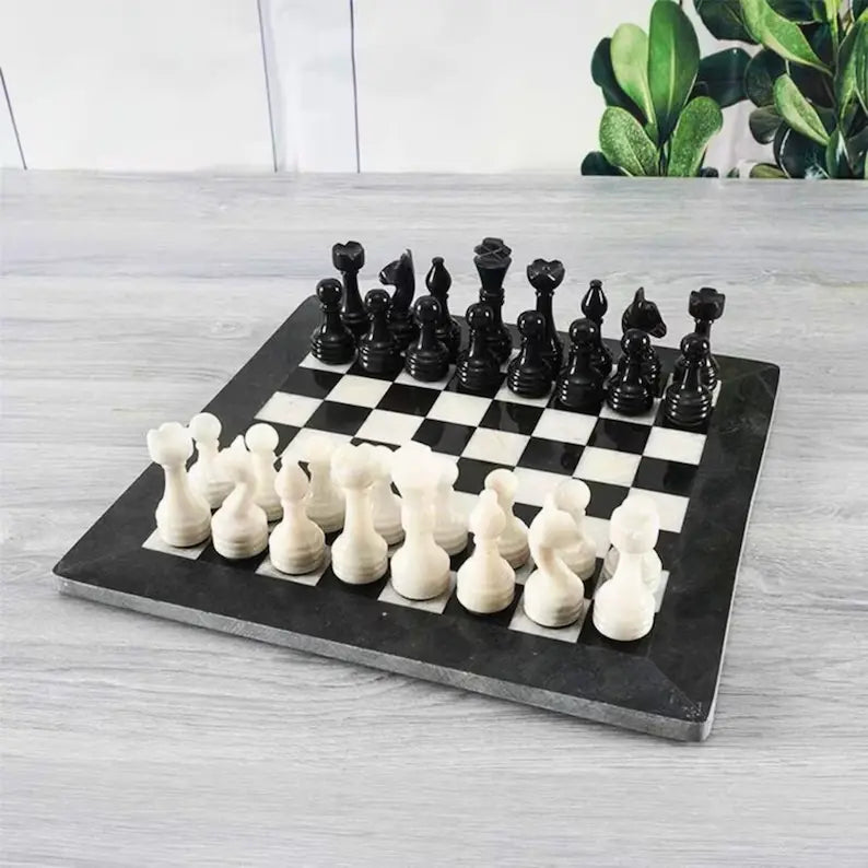 Unique handmade marble chess set 