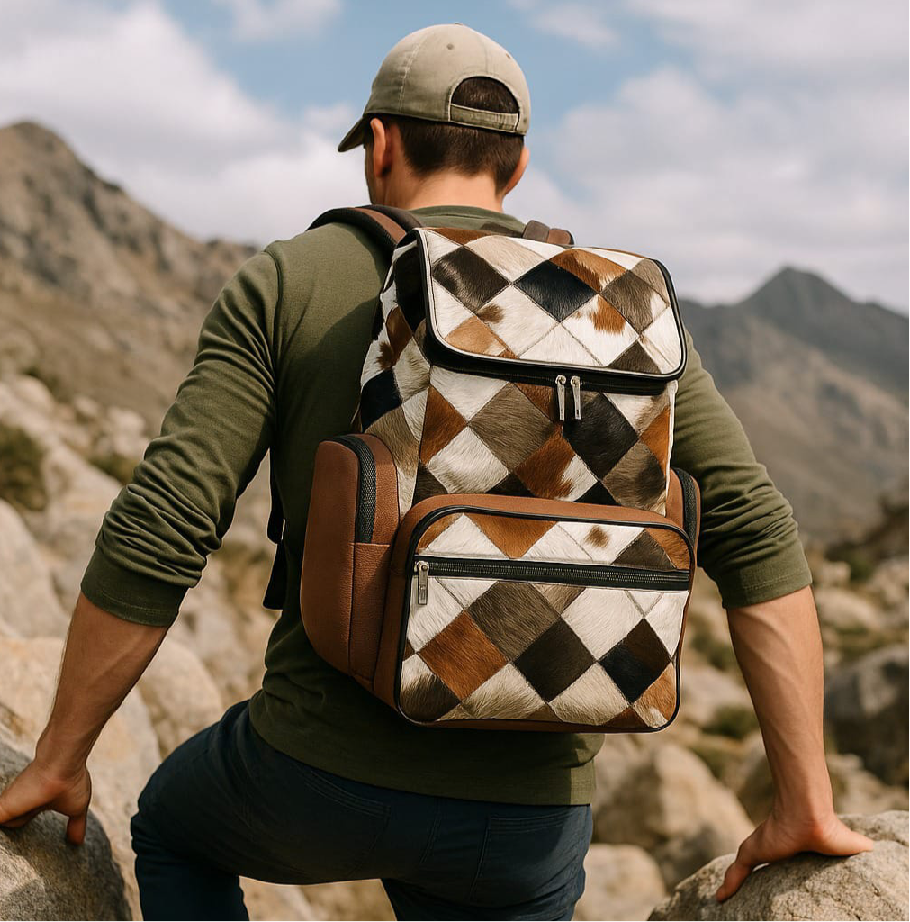 Cowhide Backpack Bag | Western Bag