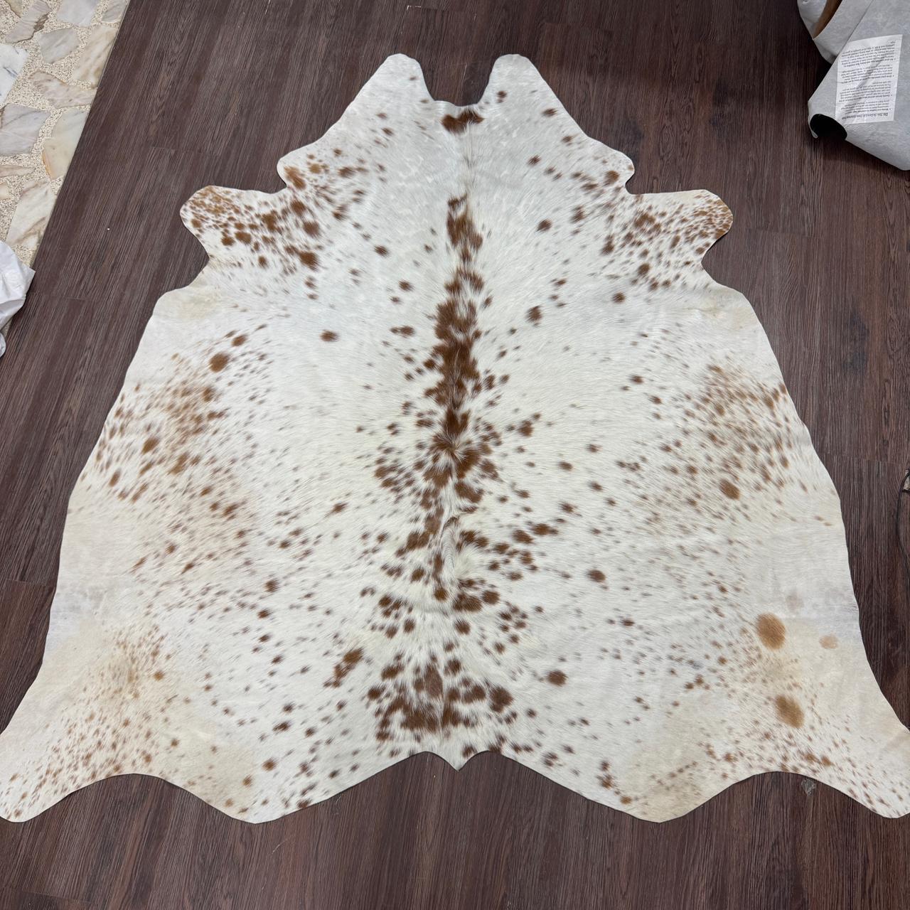 Handmade Cowhide Rug Tricolour | 100% Natural Hair-On Cowhide | Real Leather Living Room Rug — See Your Rug Before Free Shipping