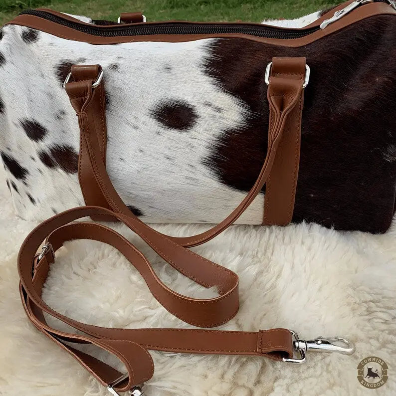 Real Cowhide Weekender Bag - Cowhide Kingdom