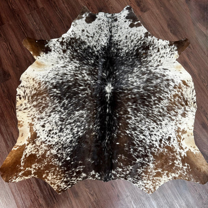Tricolor Hair on Cowhide Rug Cowhide Kingdom