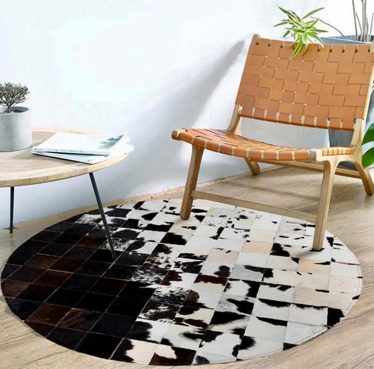 Hair on Cowhide Patchwork Rug