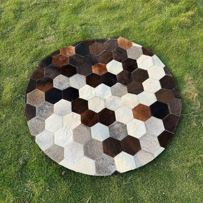 Natural Cowhide Patchwork Rug - Cowhide Kingdom