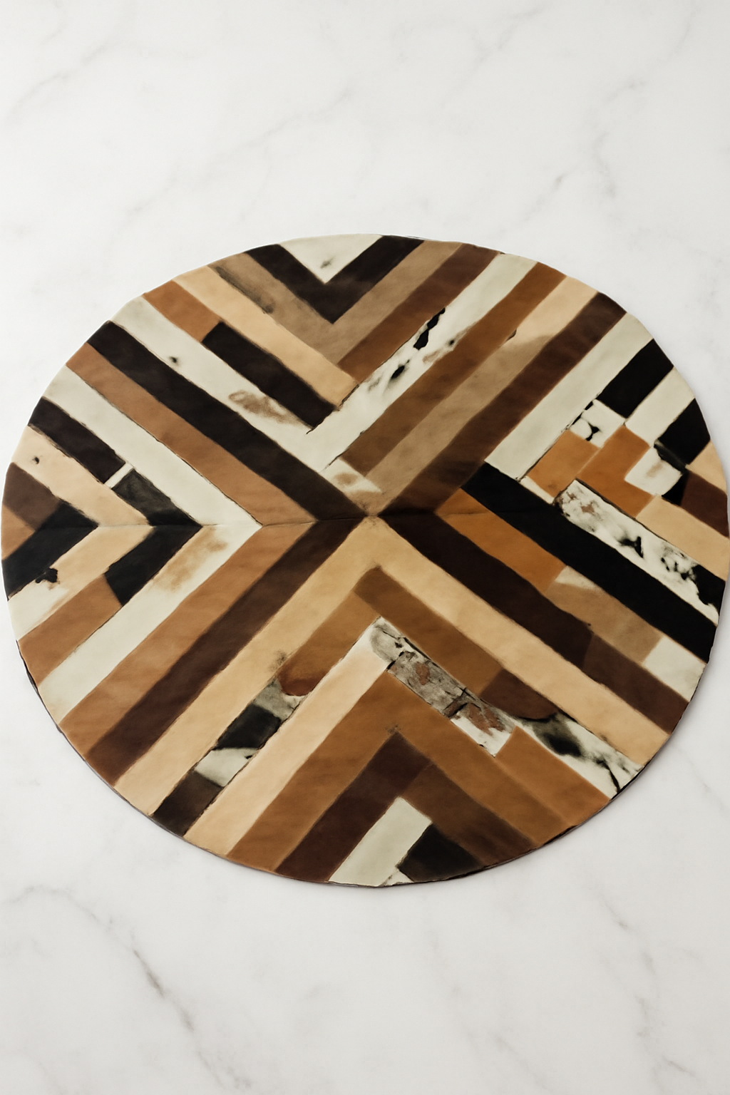 Amazing Cowhide Patchwork Rug Cowhide Kingdom
