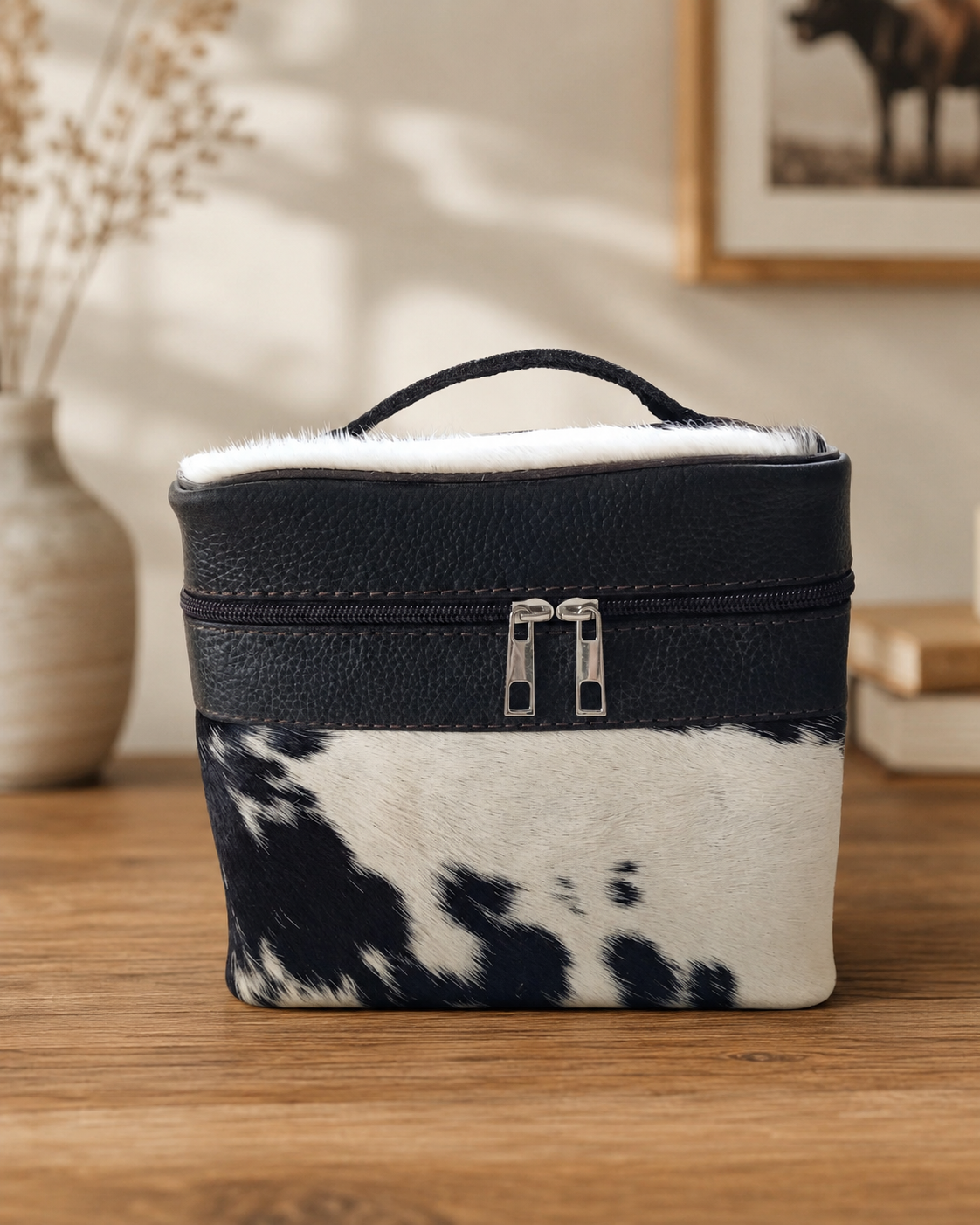 Real Cowhide Beauty Box | Handmade Leather Bridal Gift | See Your Box Before Free Shipping
