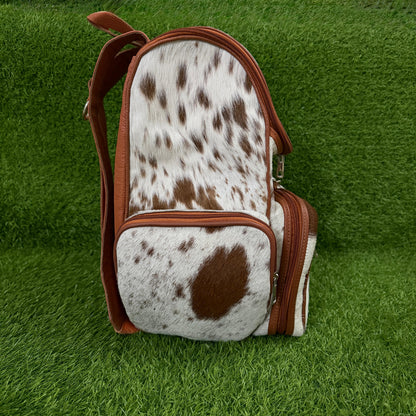 Close-up of natural hair-on cowhide texture and color variation