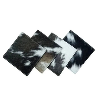 Cowhide Coasters Handmade Cowhide Coasters Tricolor - Cowhide Kingdom