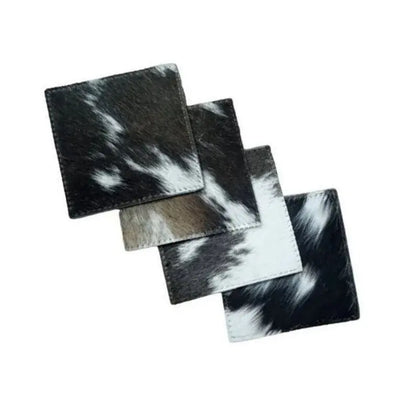 Cowhide Coasters Handmade Cowhide Coasters Tricolor - Cowhide Kingdom