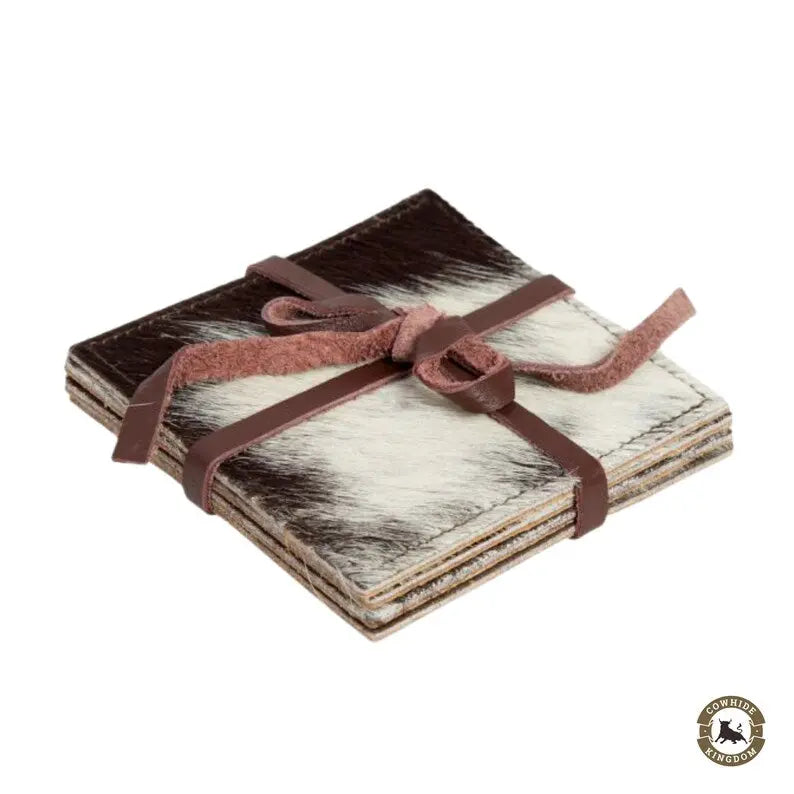 Set of 4 Cow Hide Coasters - Cowhide Kingdom