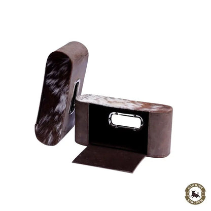 Personalized Cowhide Leather Tissue Box - Cowhide Kingdom