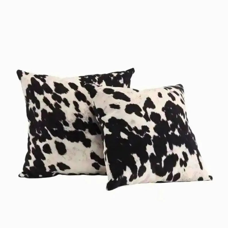 Set of 2 Tricolor Cowhide Pillow Cover - Cowhide Kingdom