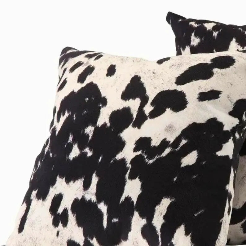 Set of 2 Tricolor Cowhide Pillow Cover - Cowhide Kingdom