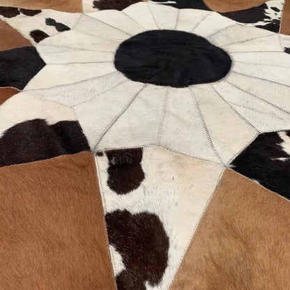 Natural Cowhide Patchwork Rug - Cowhide Kingdom