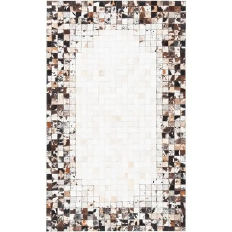 Handmade Cowhide Rug Patchwork Cowhide Rug Hair - Cowhide Kingdom