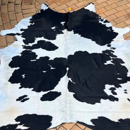 Handmade Black White Cowhide Rug - Cowhide Kingdom