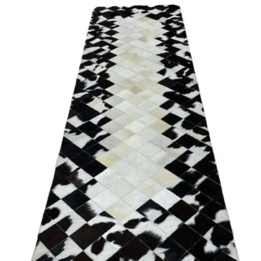 Real Cowhide Patchwork Rug Tricolor - Cowhide Kingdom