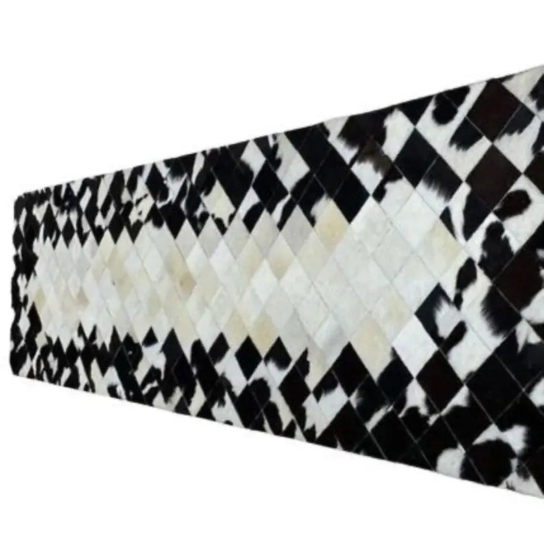 Real Cowhide Patchwork Rug Tricolor - Cowhide Kingdom