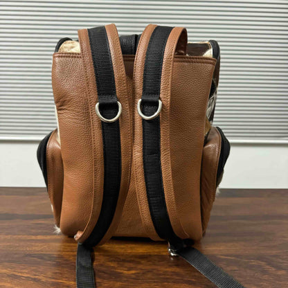 Genuine Hair-On Cowhide Backpack | Handmade Leather Backpack