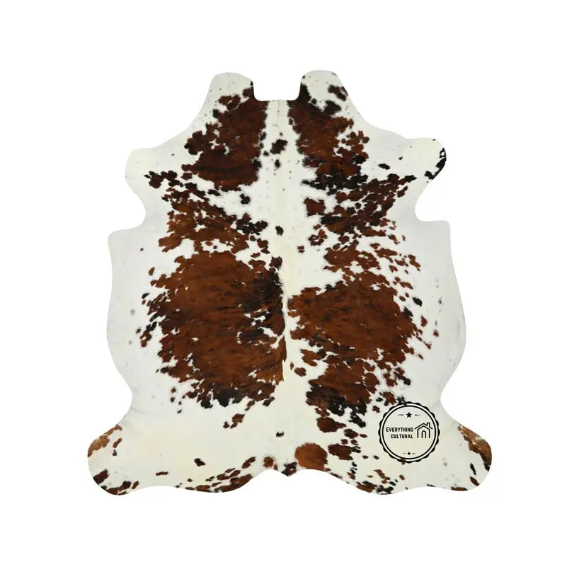 Tricolor Cowhide Rug Black and White Hide Rug Cow Skin Rug - Cowhide Kingdom