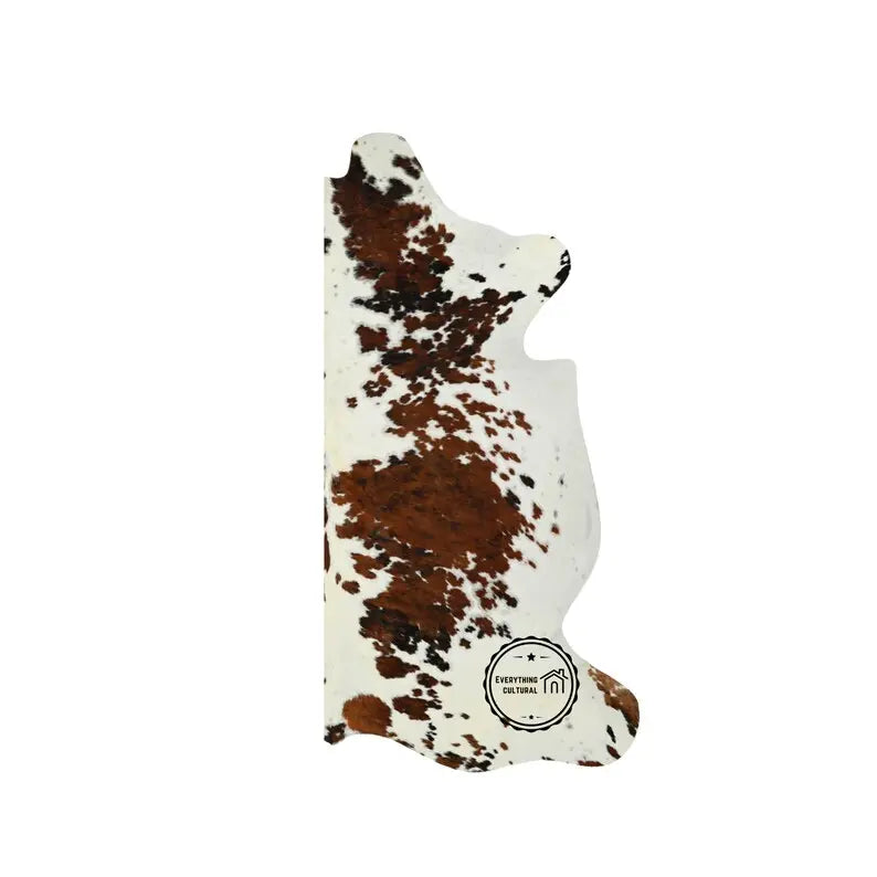 Tricolor Cowhide Rug Black and White Hide Rug Cow Skin Rug - Cowhide Kingdom