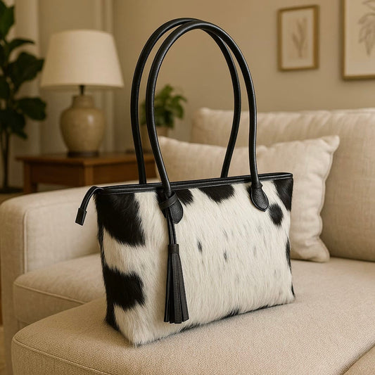 Hair on Cowhide Tote Bag Purse Women Cowhide Kingdom