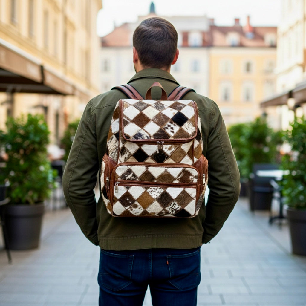 Cowhide Leather Backpack for Men – Handmade Genuine Leather Bag