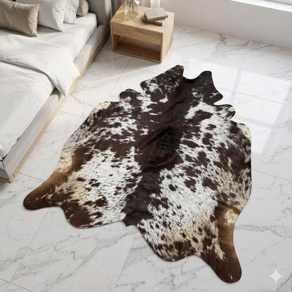 The Signature Tricolor Cowhide Rug : Hand-Selected Luxury for Your Home- See your Rug before free shipping