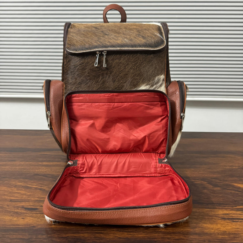 Genuine Leather Laptop Bag Front Zip-On