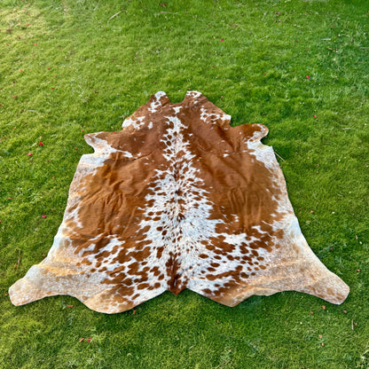 Brown Cowhide Rug Large | Real Hair-On Cowhide | Bedroom Living Room Cowhide Rug Home Decor