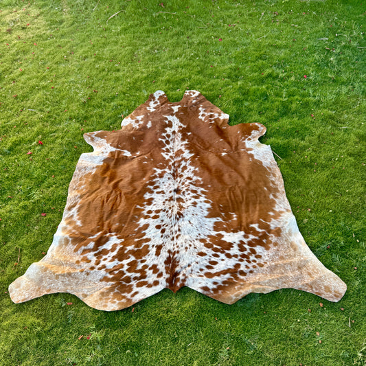 Brown Cowhide Rug Large | Real Hair-On Cowhide | Bedroom Living Room Cowhide Rug Home Decor