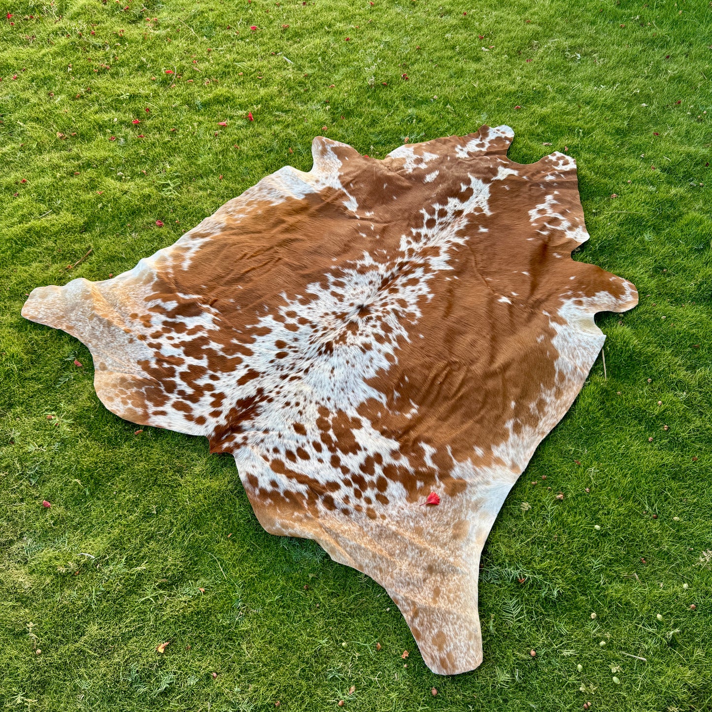 Brown Cowhide Rug Large | Real Hair-On Cowhide | Bedroom Living Room Cowhide Rug Home Decor