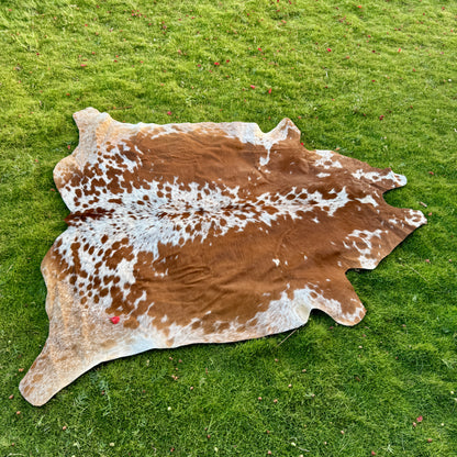 Brown Cowhide Rug Large | Real Hair-On Cowhide | Bedroom Living Room Cowhide Rug Home Decor