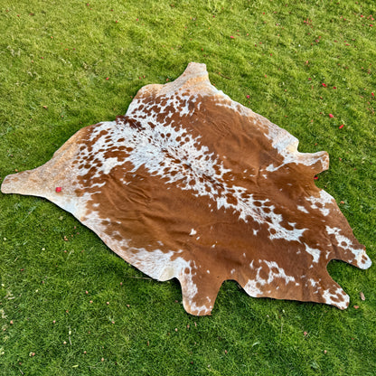 Brown Cowhide Rug Large | Real Hair-On Cowhide | Bedroom Living Room Cowhide Rug Home Decor