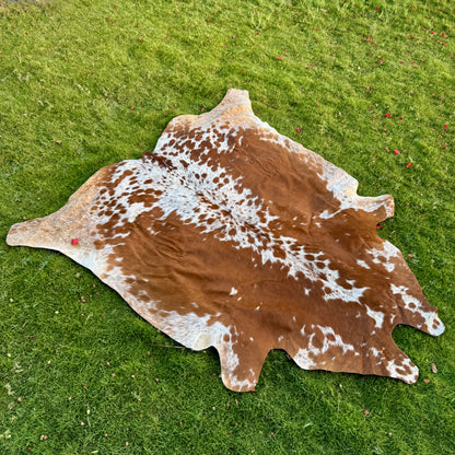 Brown Cowhide Rug Large | Real Hair-On Cowhide | Bedroom Living Room Cowhide Rug Home Decor