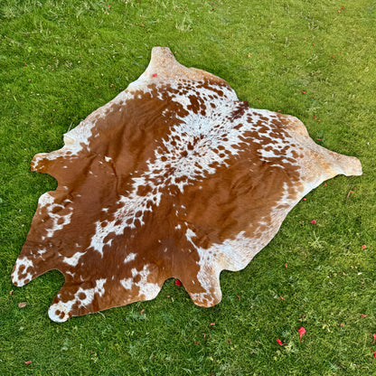 Brown Cowhide Rug Large | Real Hair-On Cowhide | Bedroom Living Room Cowhide Rug Home Decor